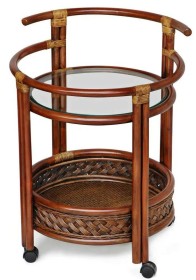 Барный столик "АНДРО" из натурального ротанга  коричневый 