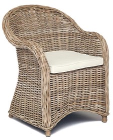 Кресло Secret De Maison MAISON (c подушкой)  натуральный серый/natural grey 