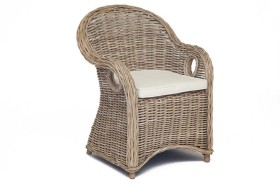 Кресло Secret De Maison MAISONET c подушкой  натуральный серый/natural grey 