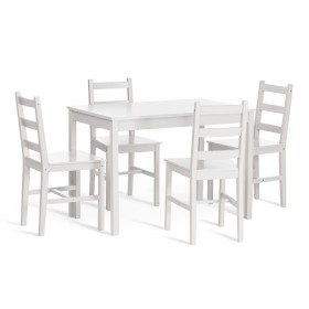 Обеденный комплект Хадсон 2 (стол + 4 стула)/ Hudson 2 Dining Set  butter white 