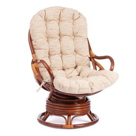Кресло вращающееся "FLORES" 5005 /с подушкой/  Antique brown (античный черно-коричневый) 