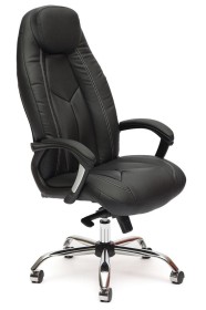 Кресло BOSS Lux  черный/черный перфорированный 